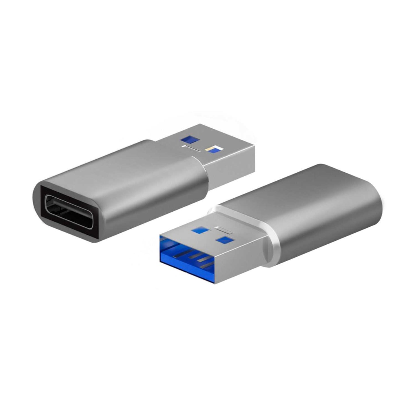 Aisens Mini adaptador USB 3.2 Gen 2 / USB 2.0 3A, Tipo USB-C/H-A/M, Gris