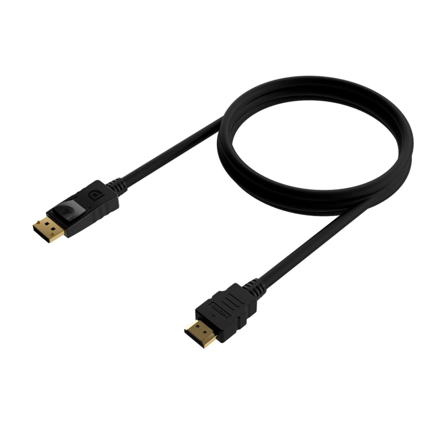 Aisens Cable Conversor DisplayPort a HDMI - DP/M-HDMI/M, Color Negro, 0.5M