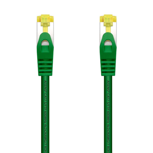 Aisens Cable de red latiguillo RJ45 LSZH Cat.7 600 MHz S/FTP PIMF AWG26, verde, 25cm