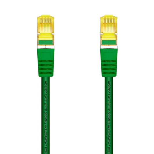 Aisens Cable de red latiguillo RJ45 LSZH Cat.7 600 MHz S/FTP PIMF AWG26, verde, 25cm