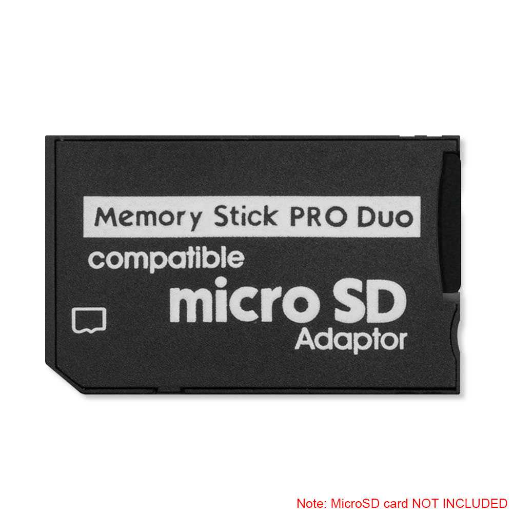 Adaptador Negro de Una Ranura Micro SD/TF 64GB a Memory Stick PRO Duo MS Convertidor Conversor para Consola PSP Cámara