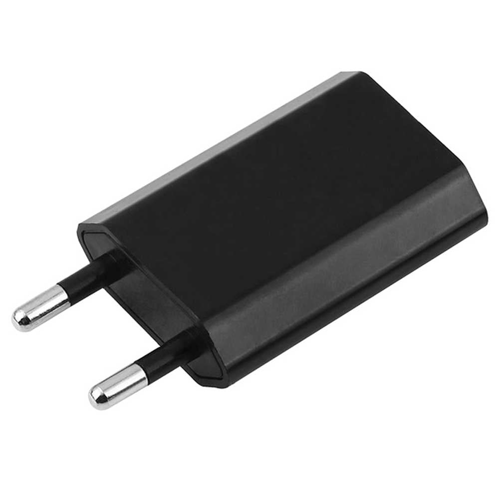 Cargador USB 1A de Pared 2 Pines Negro Compatible Samsung S21 S20 S10 S9 Huawei P40 P30 P20 P10 Xiaomi Mi 11 10 9 8 6