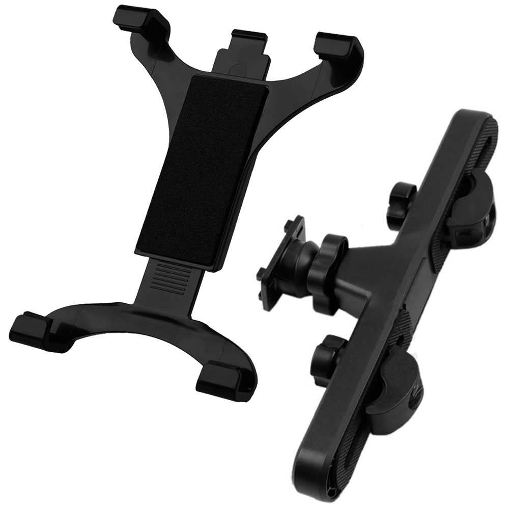 Soporte Reposacabezas Coche Universal para Tablets de 7 8 9 10 11 Pulgadas Negro Fijador Ajustable Regulable Asiento