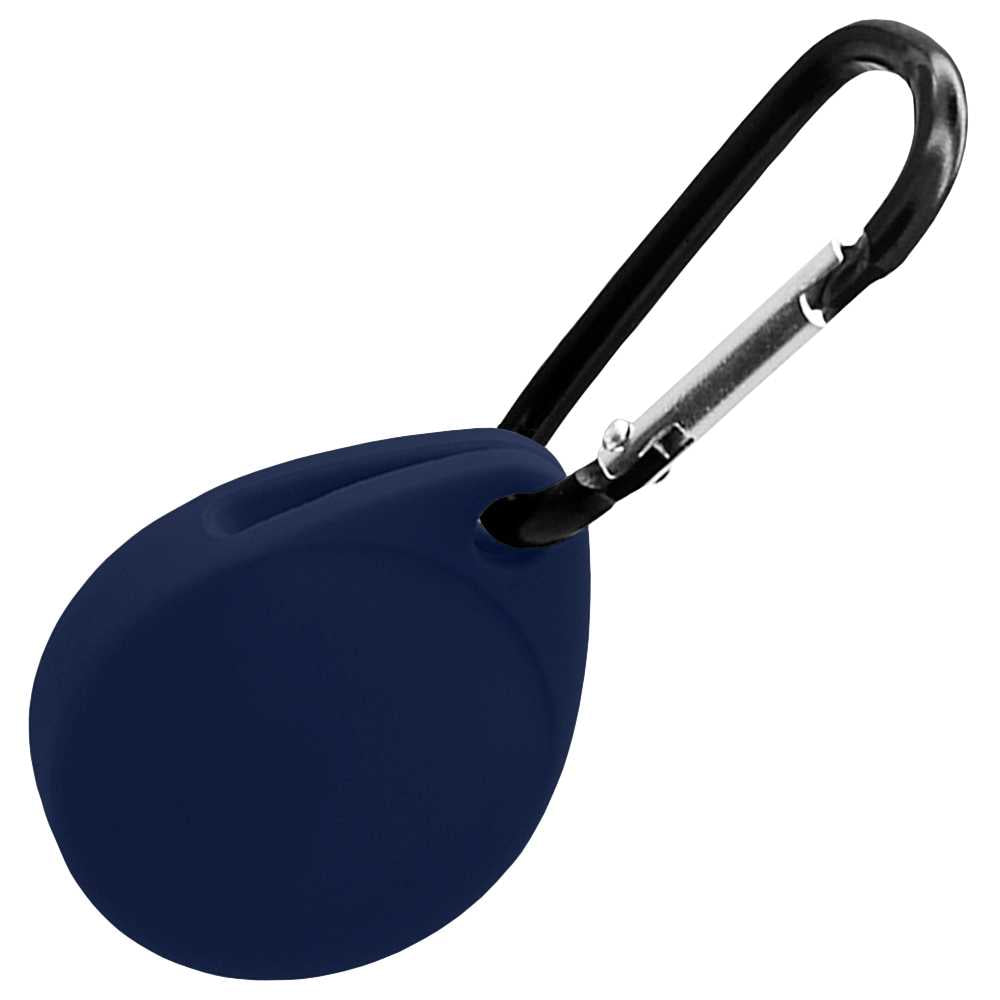 Funda Protectora de Silicona Suave Elástica Blanda Llavero Compatible con AirTag Azul Oscuro Cubierta Goma Flexible