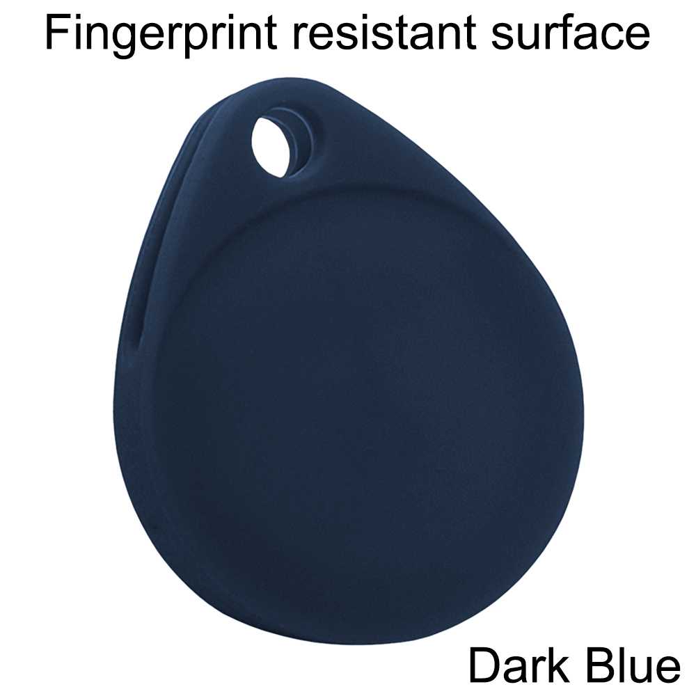 Funda Protectora de Silicona Suave Elástica Blanda Llavero Compatible con AirTag Azul Oscuro Cubierta Goma Flexible