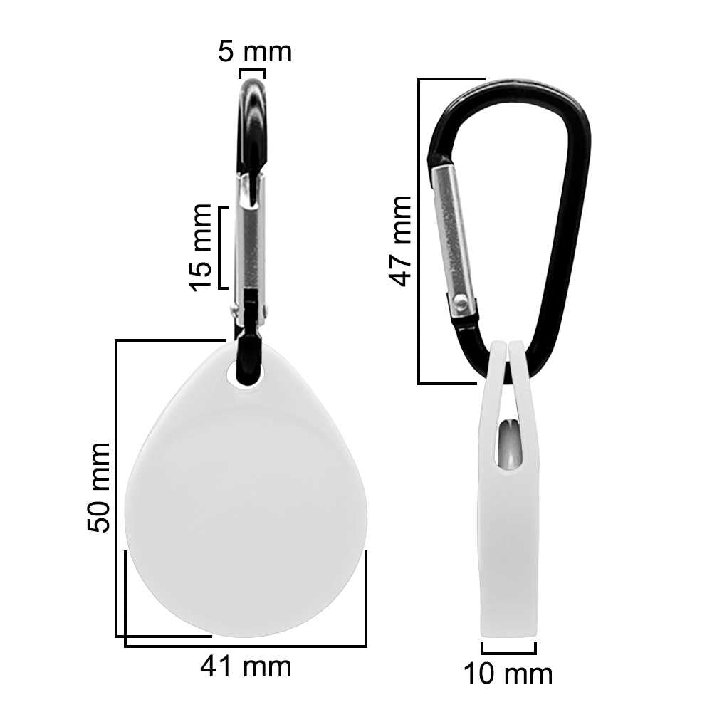 Funda Protectora de Silicona Suave Elástica Blanda Llavero Compatible con AirTag Blanco Cubierta Goma Gel Flexible