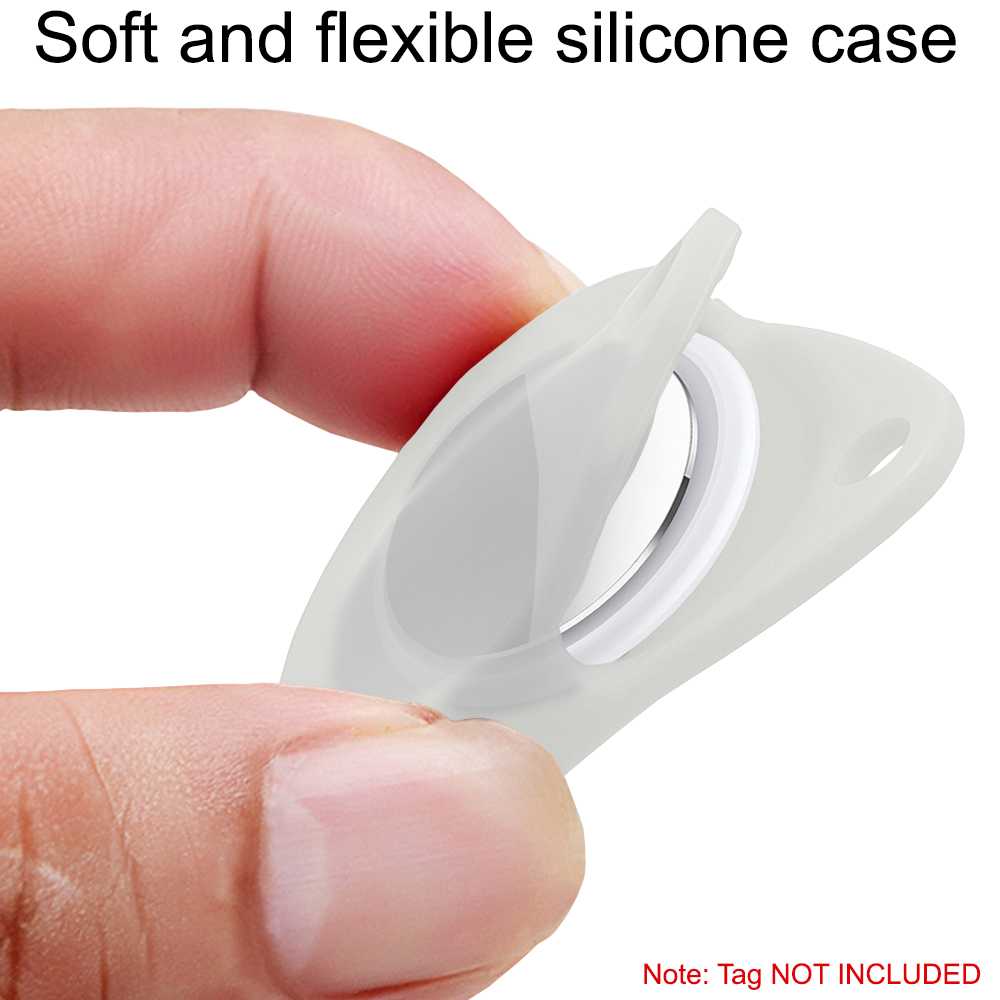 Funda Protectora de Silicona Suave Elástica Blanda Llavero Compatible con AirTag Brillo Noche Cubierta Goma Flexible