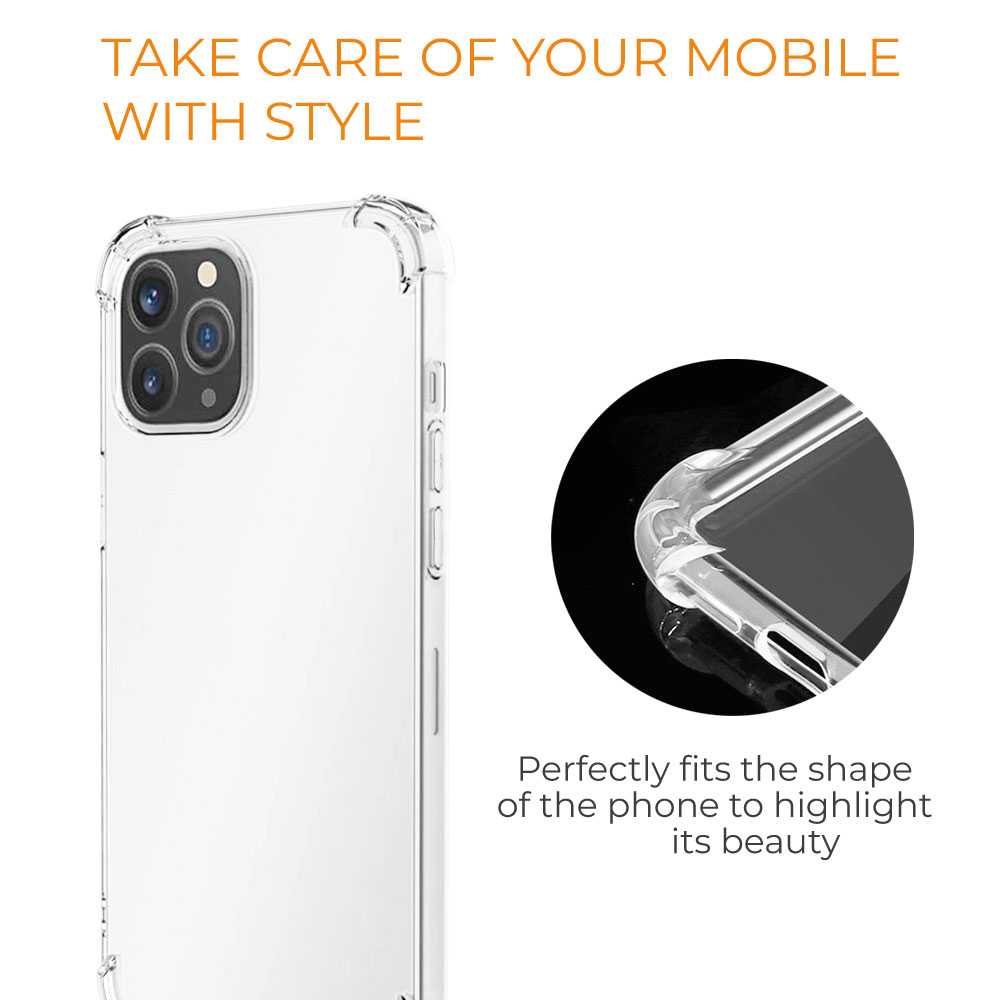 Funda de TPU Compatible con iPhone 12 Pro Max, Carcasa Flexible con Esquinas Reforzadas Antigolpes, Protección en Cámaras, Silicona Transparente