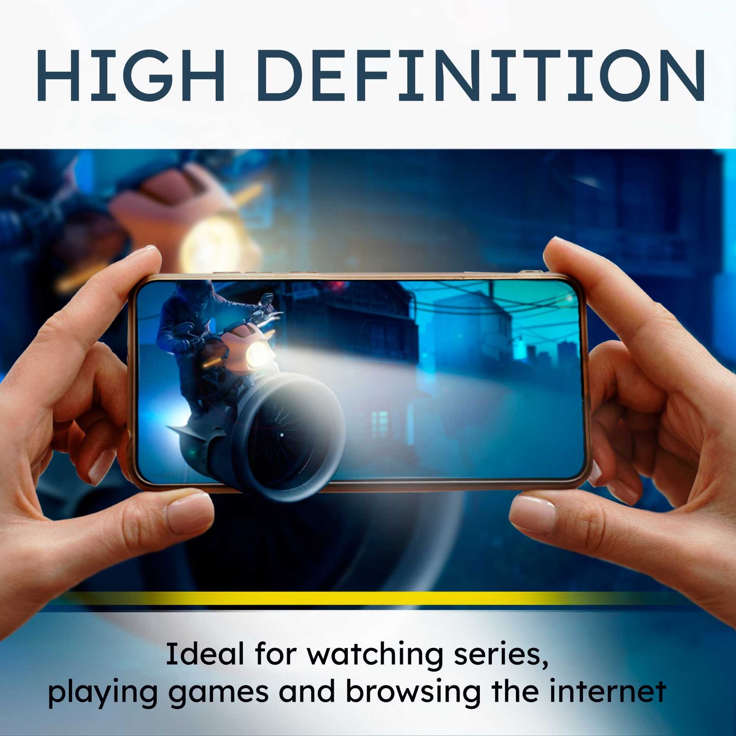 Protector de Pantalla Cristal Templado Premium Compatible con iPhone 14, Vidrio 9H 2.5D Anti Golpes Arañazos 0.3mm