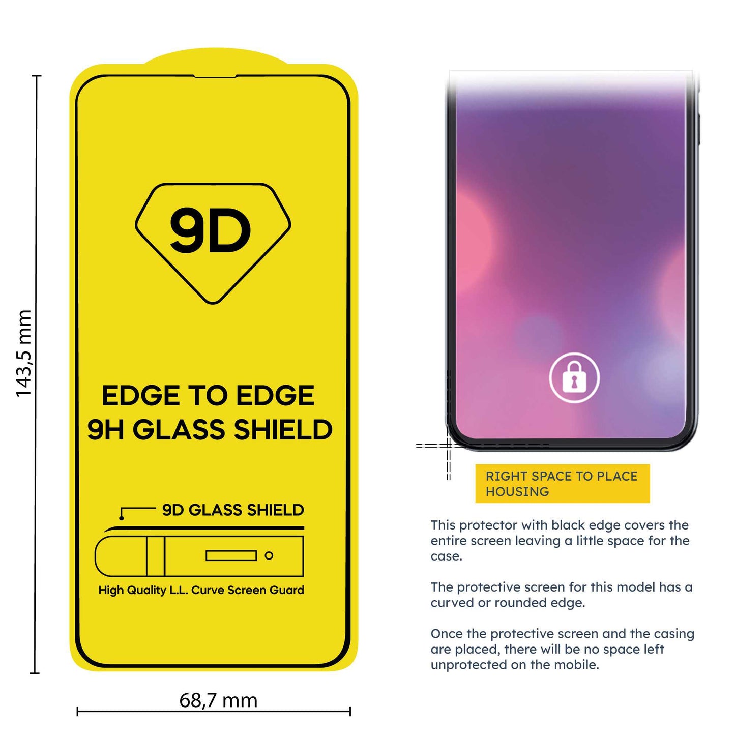 Protector de Pantalla Cristal Templado Premium Compatible con iPhone 14, Vidrio 9H 2.5D Anti Golpes Arañazos 0.3mm
