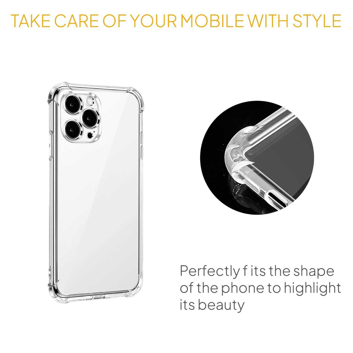 Funda de TPU para iPhone 15 Pro Max, Carcasa Flexible con Esquinas Reforzadas Antigolpes, Protección en Cámaras, Silicona Transparente