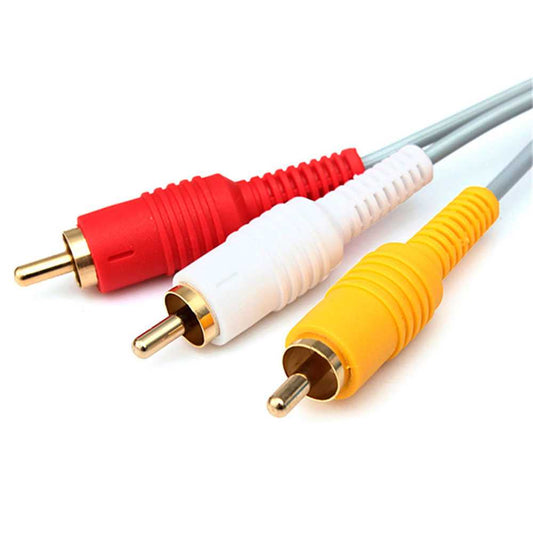 Cable de TV AV 3 RCA Video y Audio Compuesto Compatible con Consola Wii WiiU U