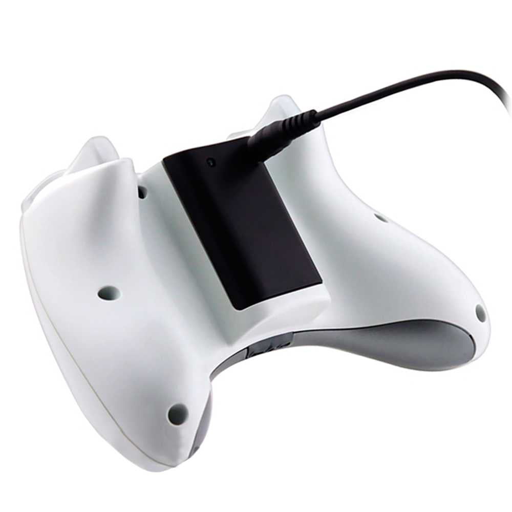 Batería Recargable para Mando de Xbox 360 4800 mAh Negra con Cable de carga USB Compatible con Gamepad Original Xbox360