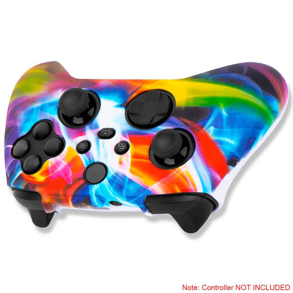 Funda de Silicona Compatible Con Mando Xbox X/S Multicolor Water transfer Skin Carcasa Anti Caídas Goma Suave Estuche