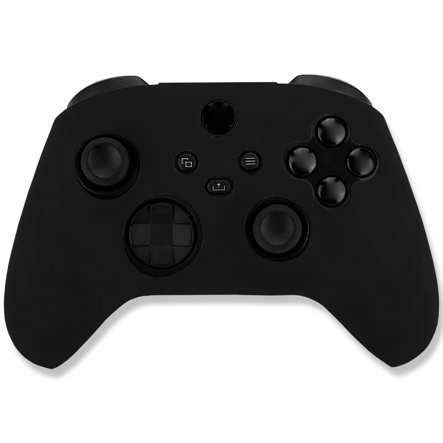 Funda de Silicona Compatible con Mando XBox X/S Negra Anti Caídas Golpes Goma Polvo Flexible Suave Cubierta Goma Gel