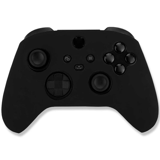 Funda de Silicona Compatible con Mando XBox X/S Negra Anti Caídas Golpes Goma Polvo Flexible Suave Cubierta Goma Gel