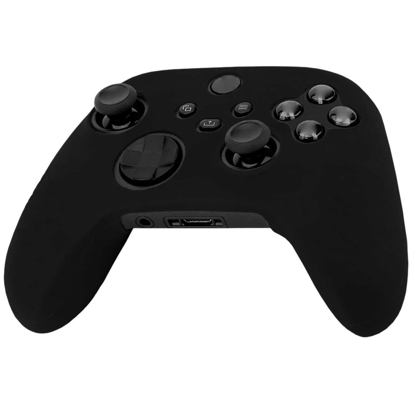 Funda de Silicona Compatible con Mando XBox X/S Negra Anti Caídas Golpes Goma Polvo Flexible Suave Cubierta Goma Gel