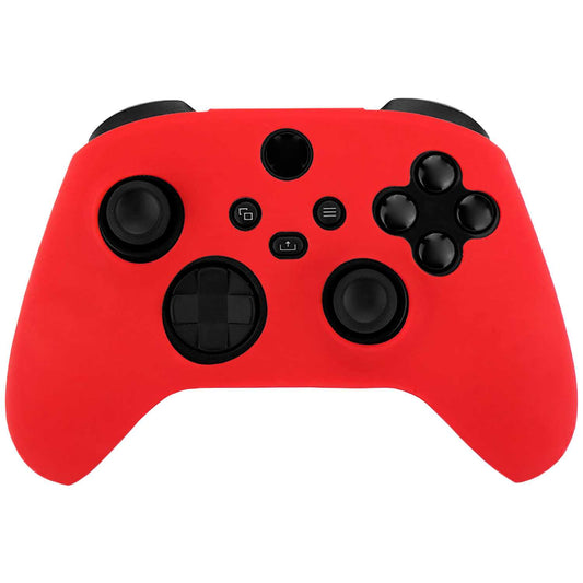 Funda de Silicona Compatible con Mando XBox X/S Roja Antigolpes Anticaídas Goma Polvo Flexible Suave Cubierta Skin