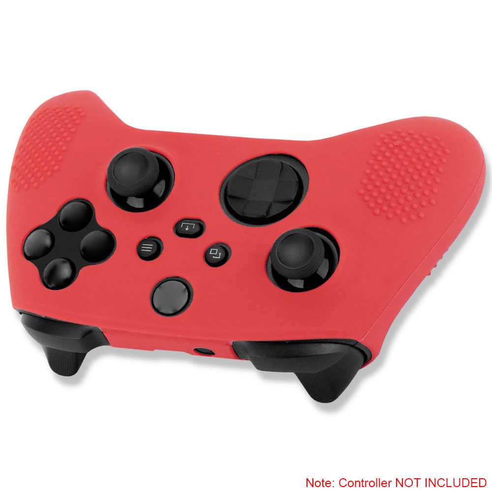 Funda de Silicona Compatible con Mando XBox X/S Roja Antigolpes Anticaídas Goma Polvo Flexible Suave Cubierta Skin