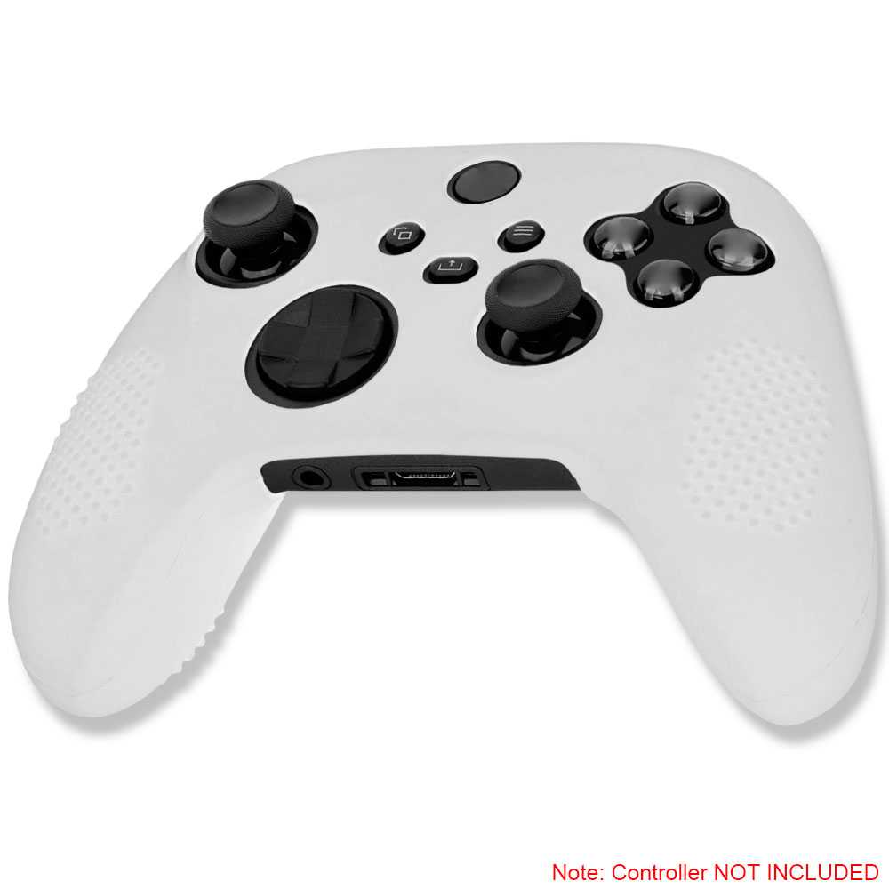 Funda de Silicona Compatible con Mando XBox Serie X/S Translúcida Anti Caídas Golpes Goma Polvo Flexible Suave