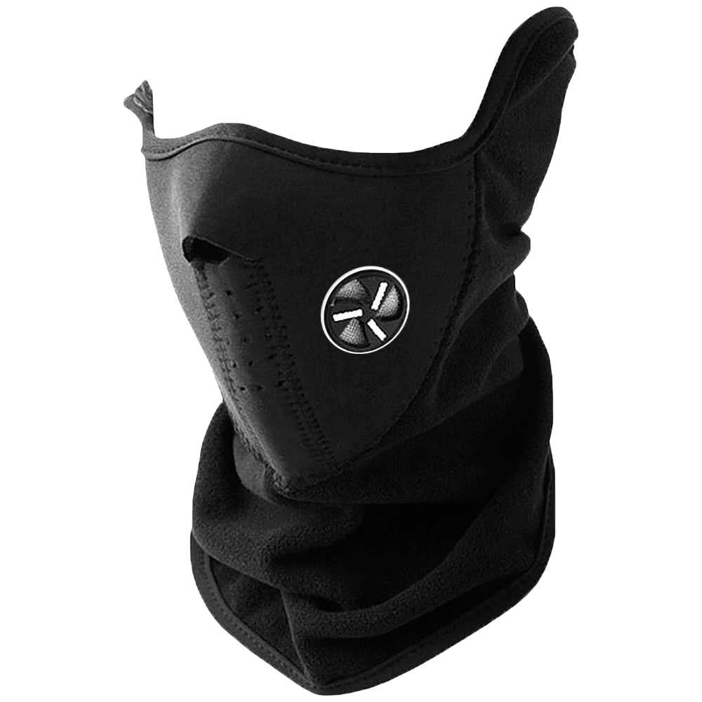 Braga Térmica Máscara de Neopreno para Bicicleta Moto Esquí Cuello Forro Cara Snow Negra