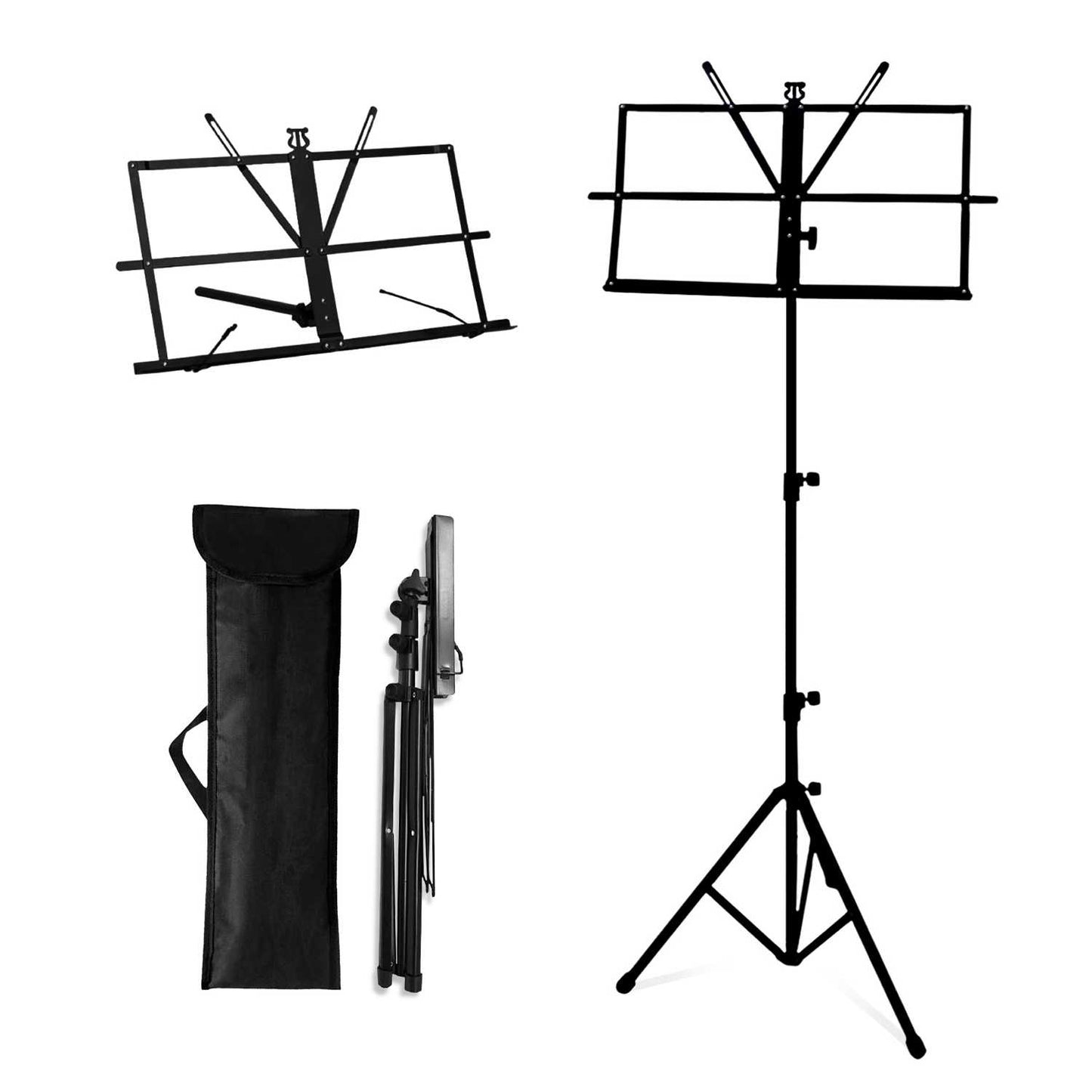 Atril Musica, Tripode, Atril Partituras, Soporte Portatil, Atril Plegable con Bolsa de Transporte, Orquesta, Faristol