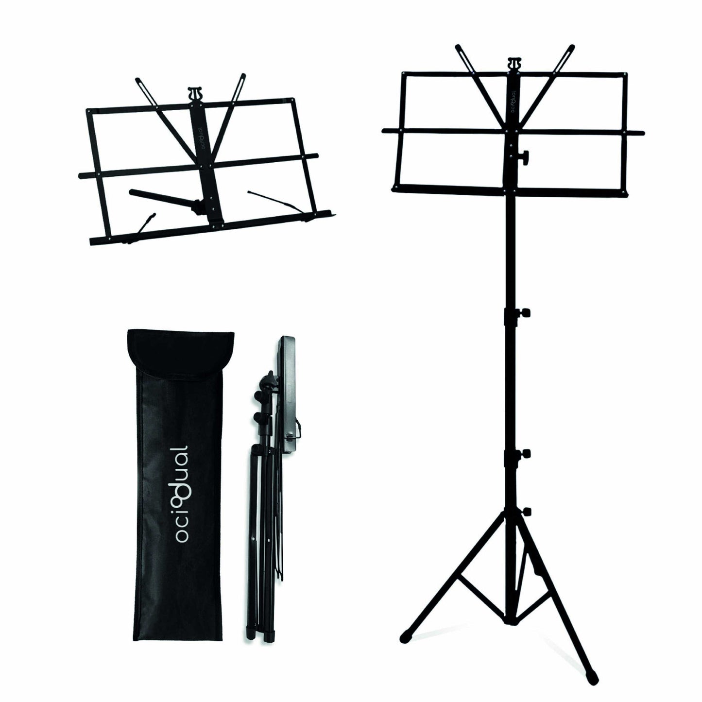 Atril Musica, Tripode, Atril Partituras, Soporte Portatil, Atril Plegable con Bolsa de Transporte, Orquesta, Faristol