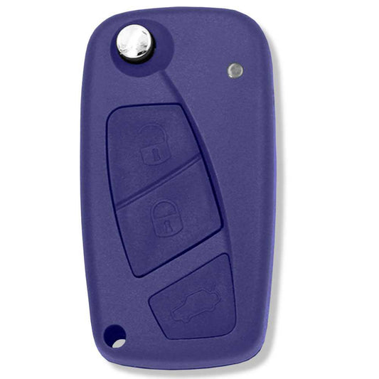 Carcasa Recambio de Llave Mando 3 Botones Funda Espadín Plegable para Fiat Punto Ducato Stilo Panda Idea Doblo Bravo
