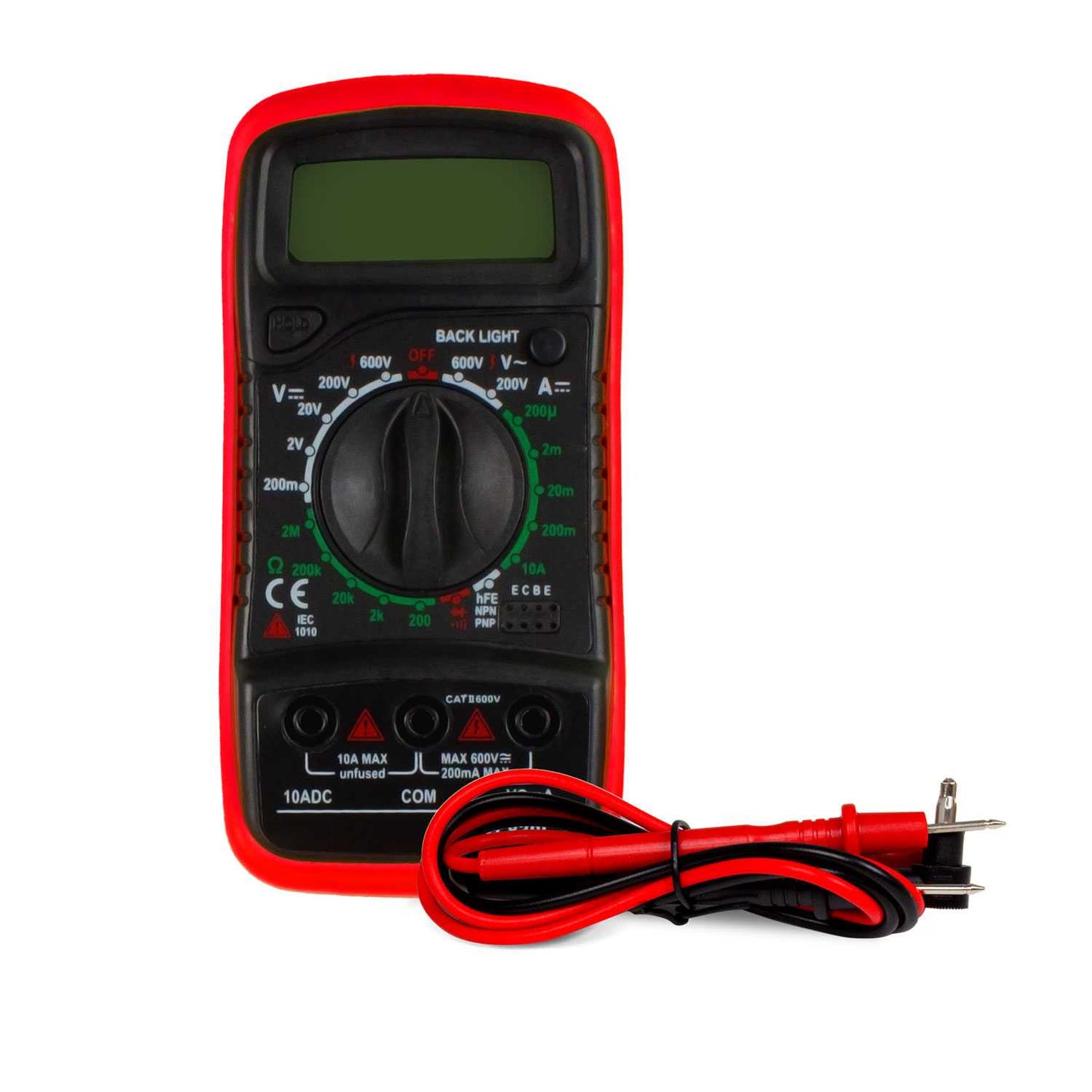 Polimetro Digital Multimetro Profesional Tester Voltimeter Medidor Tension AC DC Multimetro Voltimetro Medidor de Corriente con Pantalla Iluminada