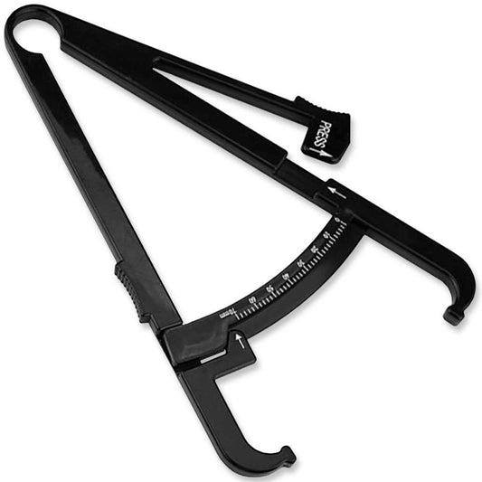 Medidor de Grasa Corporal Negro Calibrador Calibre Adipómetro Lipocalibre Medidora IMC Manual Alta Precisión Pinza