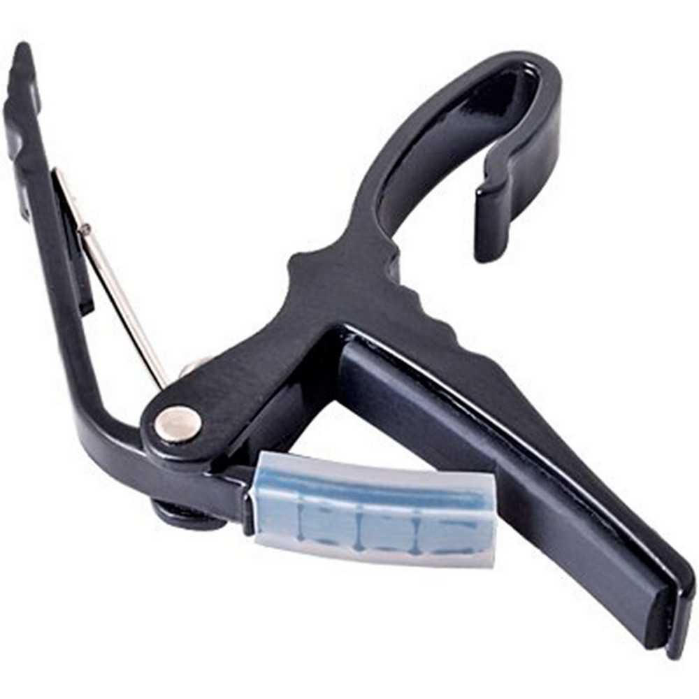 Cejilla Metálica Brazo de 47mm para Guitarra Acústica Eléctrica Bajo Ukelele Banjo Mandolina Pinza Trigger Capo Negra