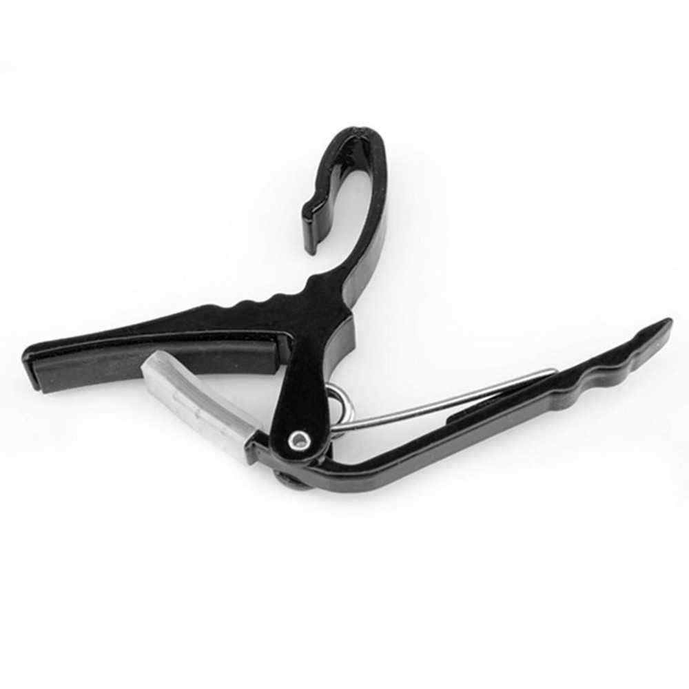 Cejilla Metálica Brazo de 47mm para Guitarra Acústica Eléctrica Bajo Ukelele Banjo Mandolina Pinza Trigger Capo Negra