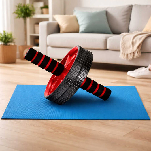 OcioDual Rueda Abdominal, Rodillo Abdominales, Rueda Abdominales con Mango, Ejercicio en Casa, Gym en Casa, Core, Flexibilidad y