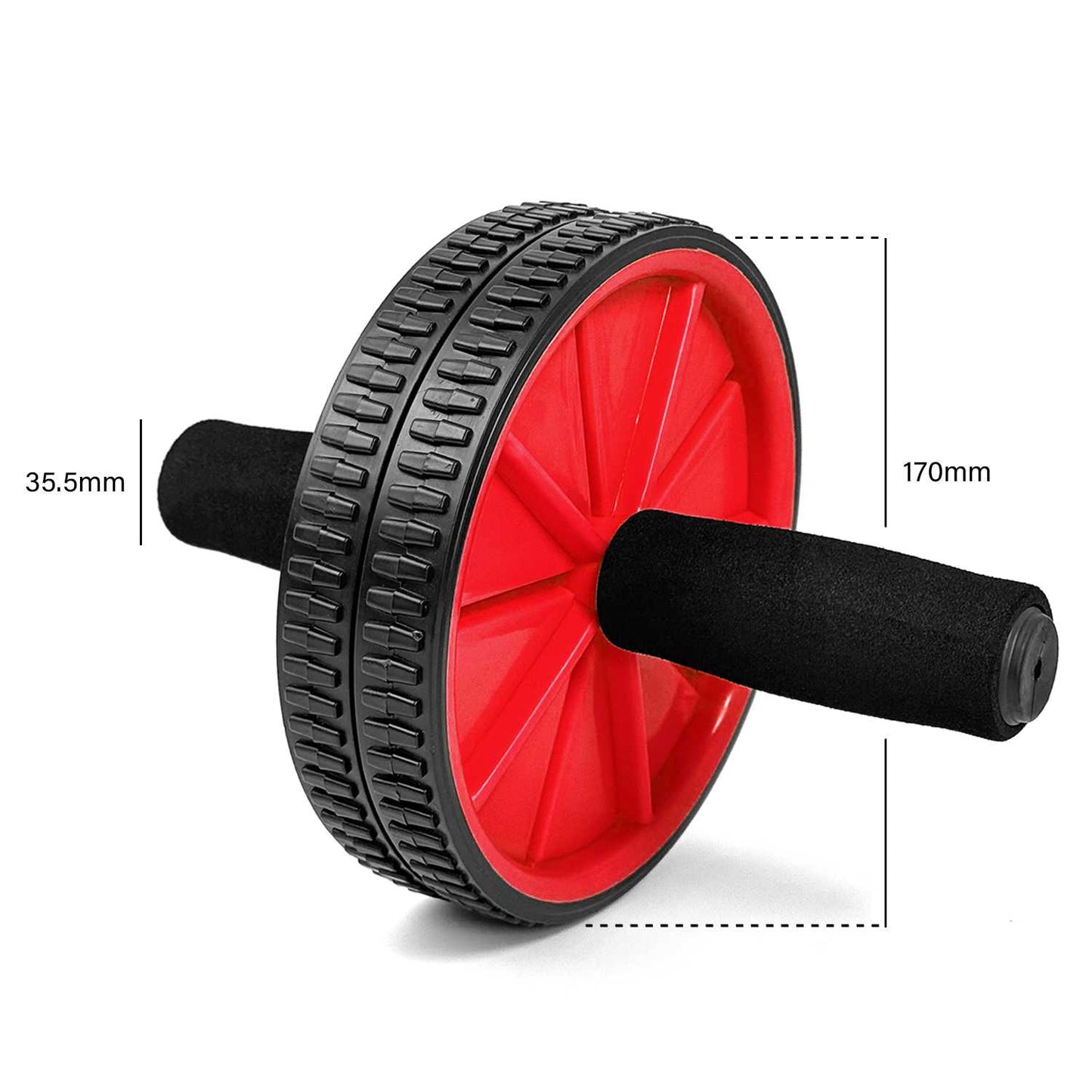 Rueda Abdominal Ab Wheel Abdominales Roller Gimnasio en Casa con Alfombra Rojo