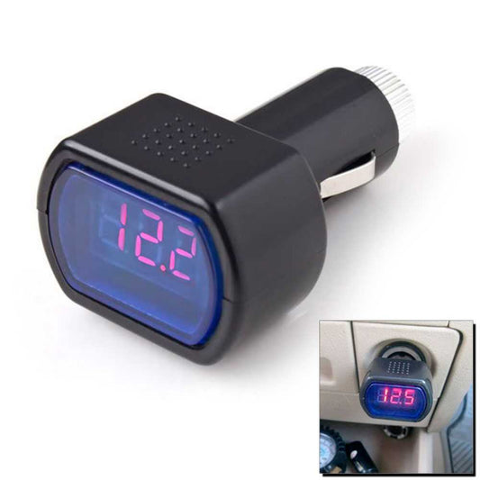 Voltimetro de Encendedor Cigarrillos Monitor de Voltaje LCD Digital para Coche 12V y 24V