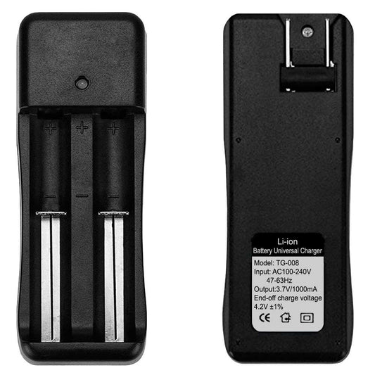 Cargador 2 baterias 18650 linternas powerbank juguete pilas recargables