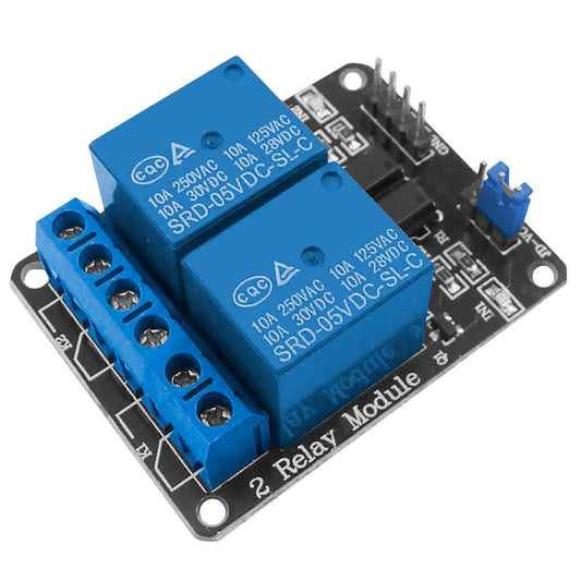 Módulo Rele 5V 10A de 2 Canales Optoacoplados para Electrónica ARM PIC AVR DSP Relay Raspberry Pi