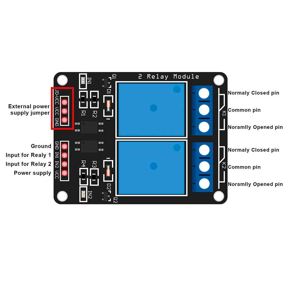 Módulo Rele 5V 10A de 2 Canales Optoacoplados para Electrónica ARM PIC AVR DSP Relay Raspberry Pi