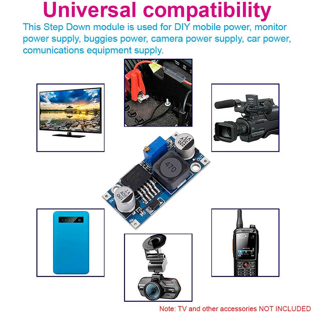 Módulo Regulador Voltaje LM2596S Reductor Tensión Paso de la Fuente Alimentación CC-DC Step Down 3.2-40V a 1.25-35V