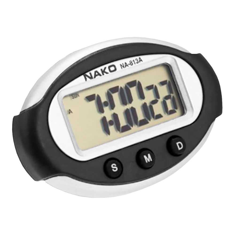 Reloj digital con soporte adhesivo para casa coche Fecha hora alarma Cronometro