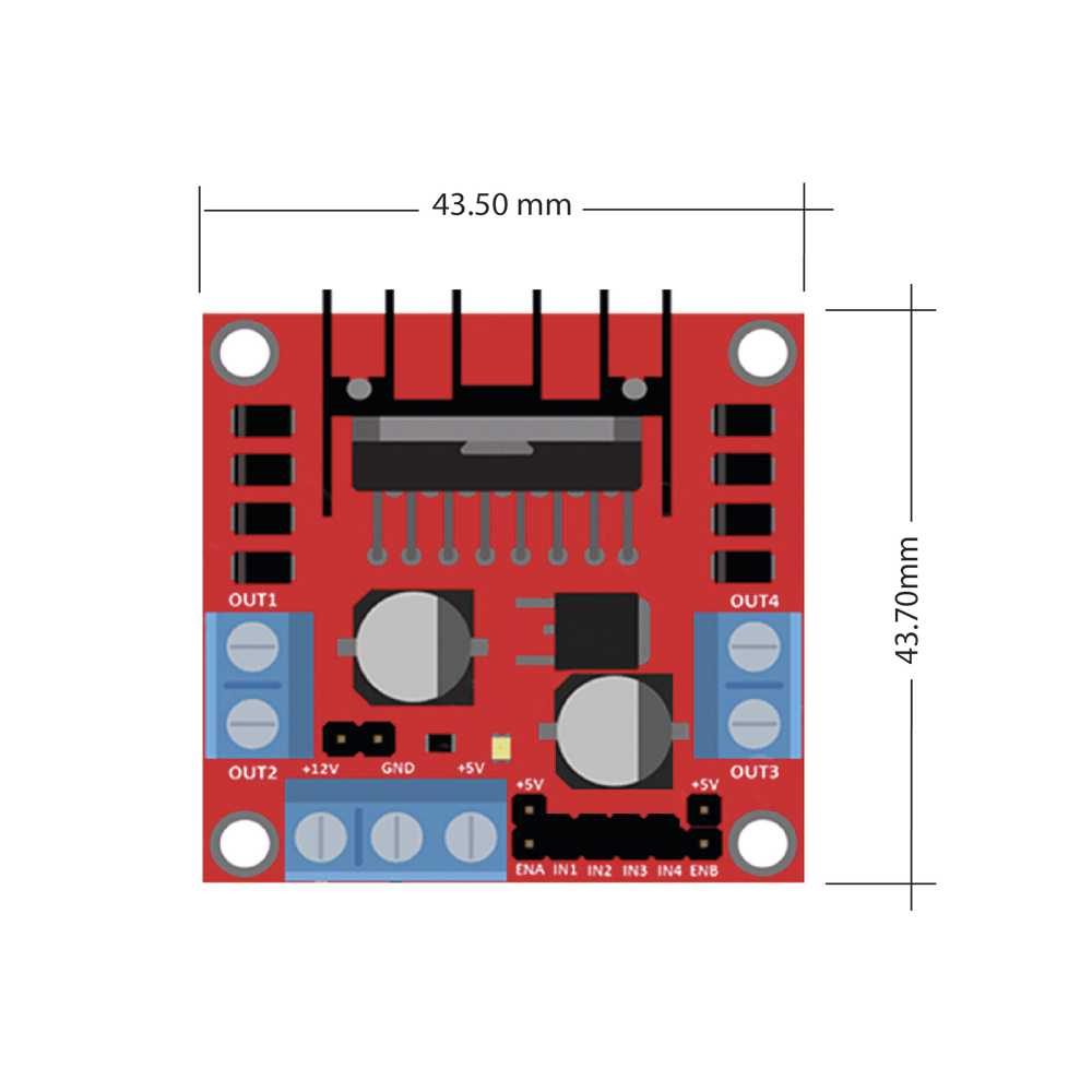 Controlador L298N Motores DC PAP Driver Stepper Doble puente H para Electrónica Robótica Proyectos Raspberry PIC AVR