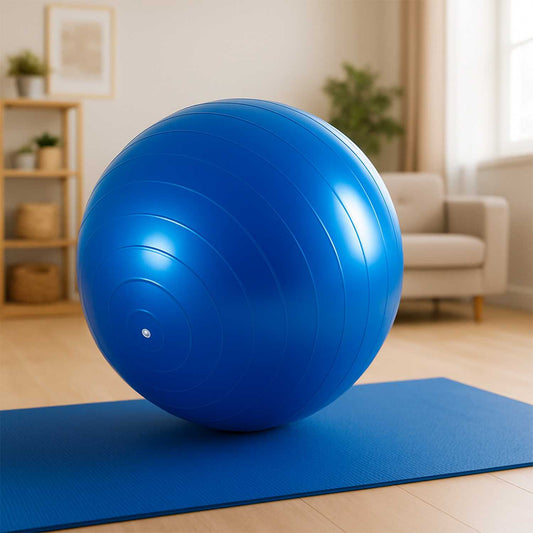 Pelota Balon Gym Ball para Deporte Gimnasia Yoga Pilates Abdominales Azul 65 cm Blue for Fitness Core Exercise+Pump