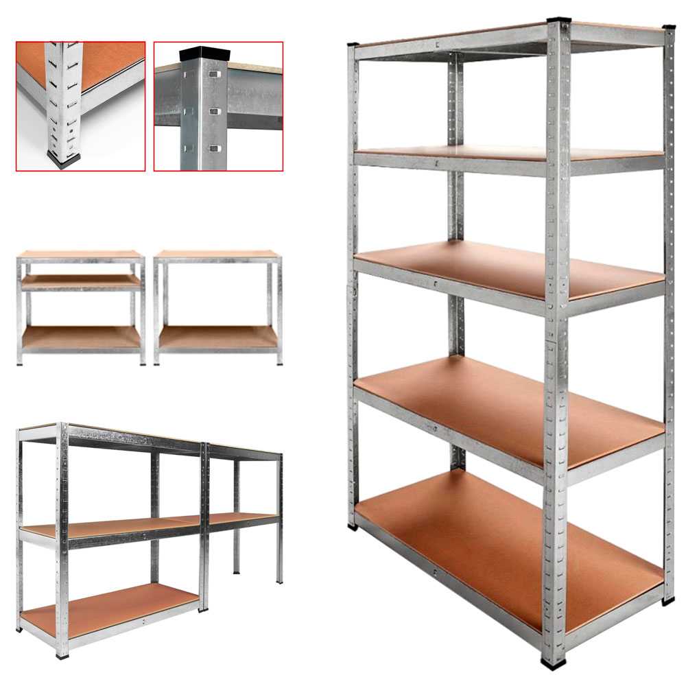 Estanteria Metalica Galvanizada Soporta hasta 875kg 5 Baldas 180 x 90 x 40cm Ideal Garaje