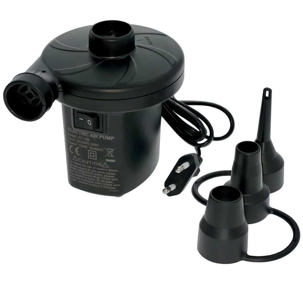 Inflador Electrico Hinchador Bomba Aire Mini Compresor Colchon Hinchable Negro
