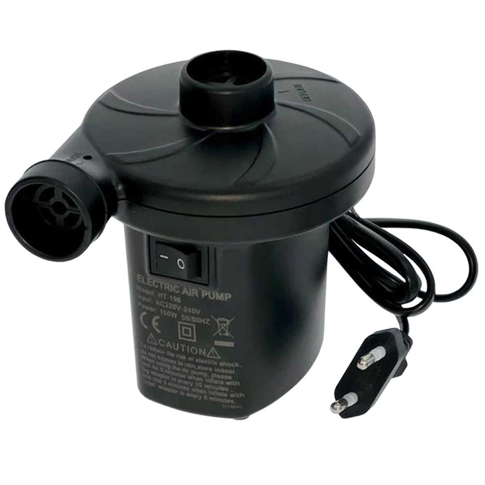 Inflador Electrico Hinchador Bomba Aire Mini Compresor Colchon Hinchable Negro