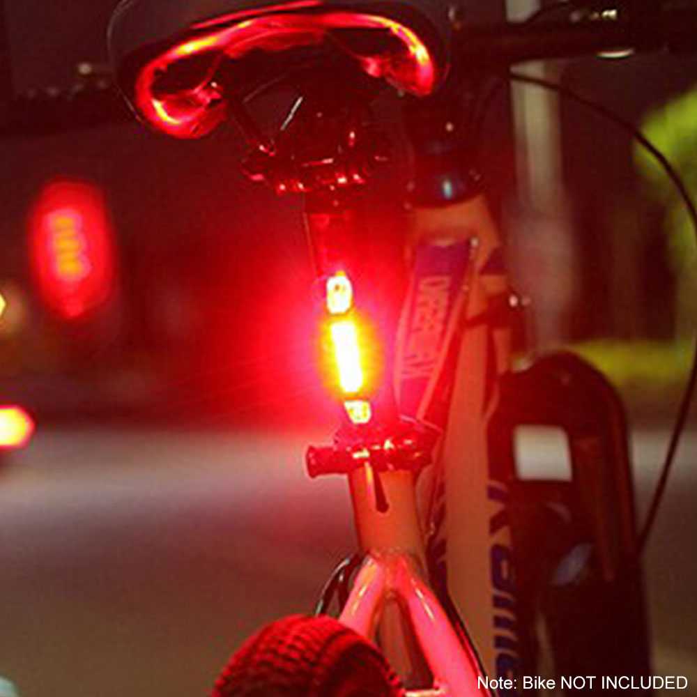 Linterna 5 LED Rojos Parte Trasera de Bicicleta con Batería Recargable USB Impermeable Luz Roja Seguridad Posición
