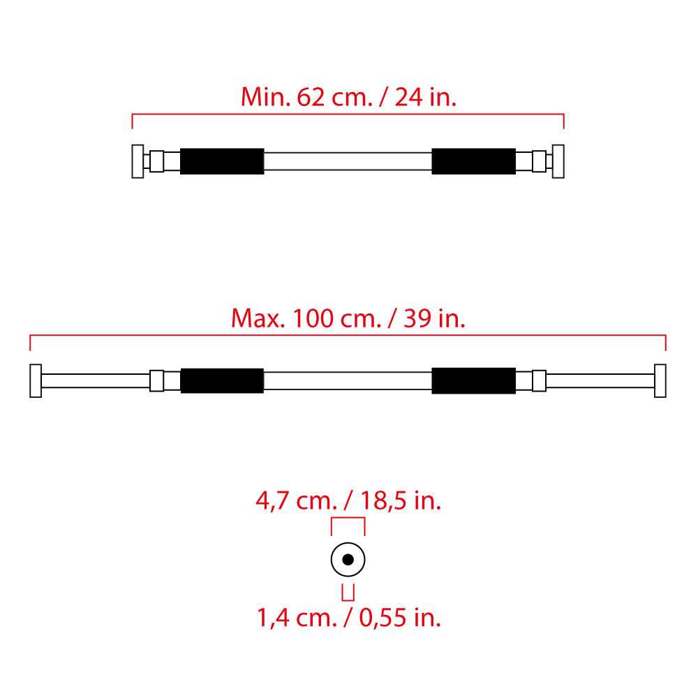 Barra Dominadas con Tornillos Incluidos, Soporta hasta 100kg, Gym, Ejercicio en Casa, Barra Dominadas Pared Plata, Calistenia,