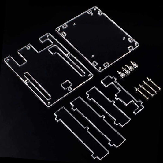 Caja Carcasa Acrílica Funda de Transporte Cómodo Antigolpes Transparente para Proteger Robot UNO R3 Transparente