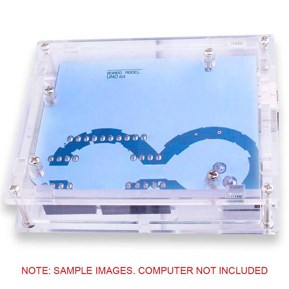 Caja Carcasa Acrílica Funda de Transporte Cómodo Antigolpes Transparente para Proteger Robot UNO R3 Transparente