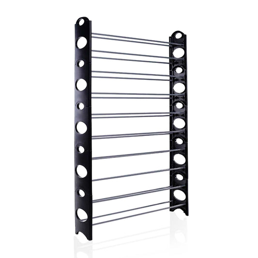 Zapatero 50 Pares Pairs Organizador de Zapatos 10 Baldas Tiers Alturas Estanteria Negro Shoes Rack Shelves Stand Storage Black